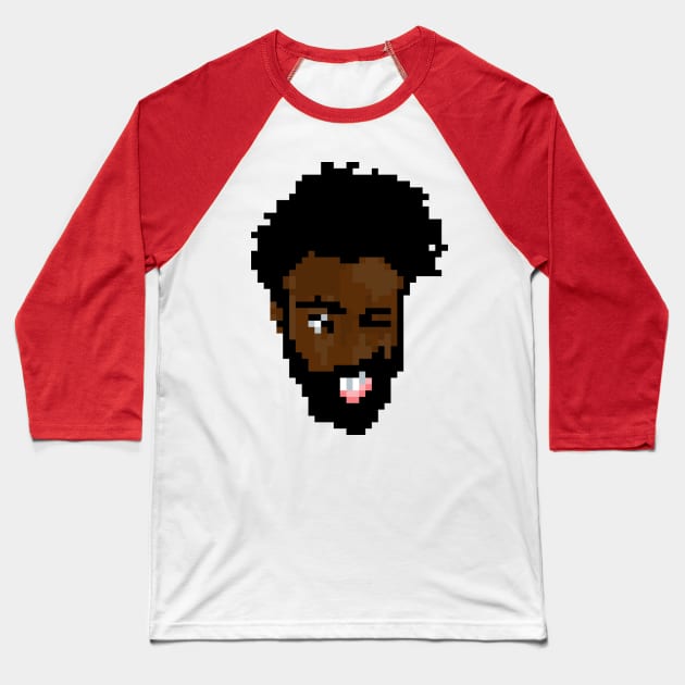 Pixel This is America Baseball T-Shirt by Lukaru